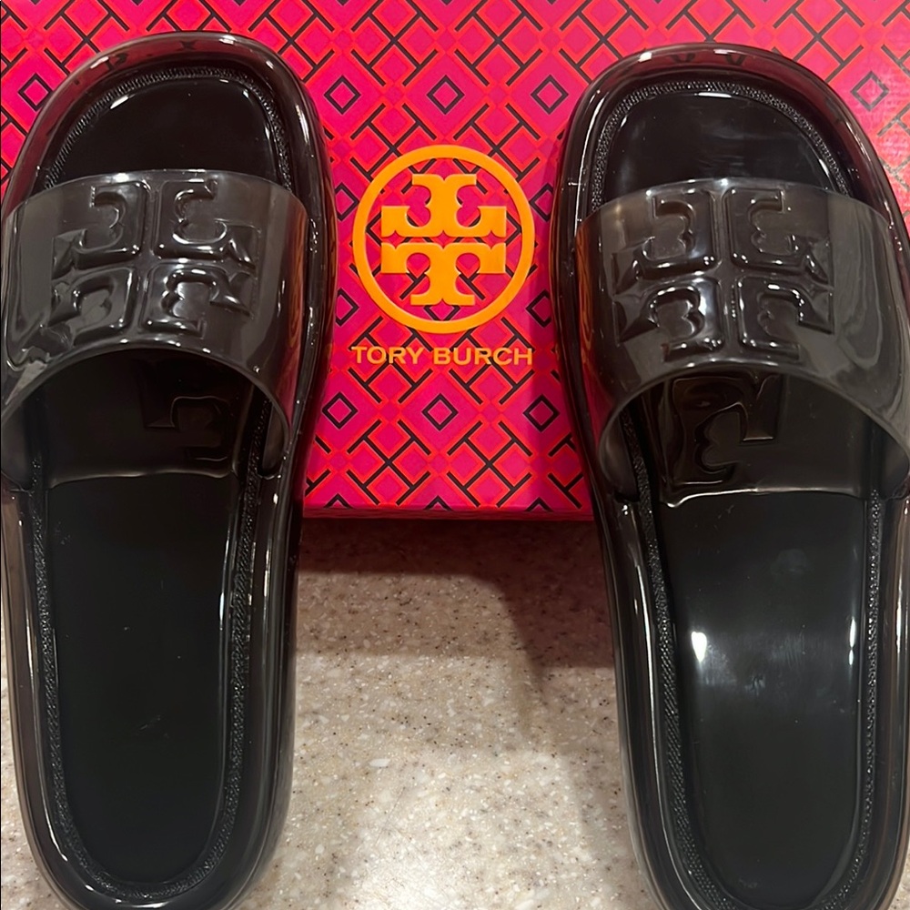 Tory Burch bubble jelly,  Black Slides
